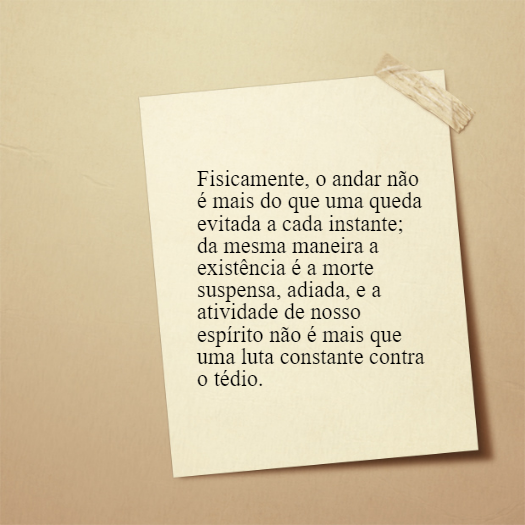 Arthur Schopenhauer - Fisicamente, o andar...